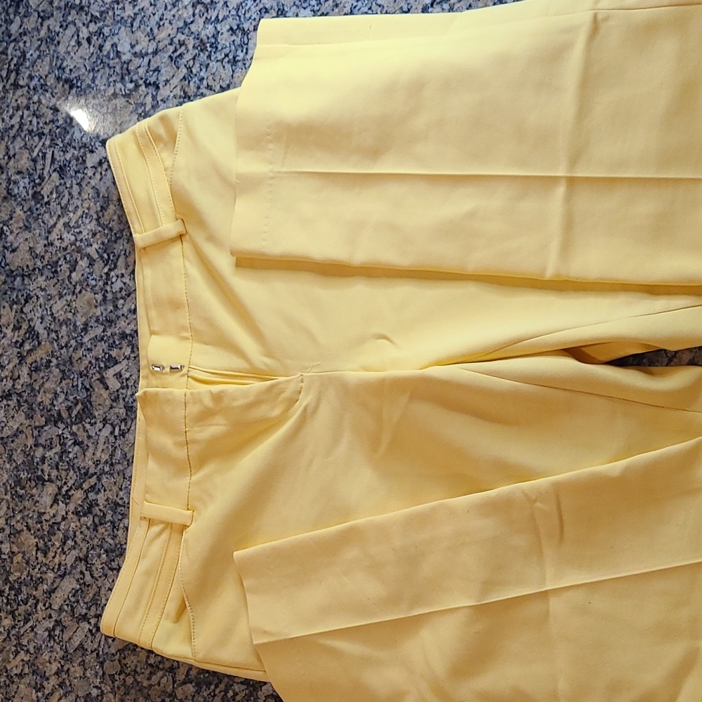 Yellow Office Slacks, 10 Tall